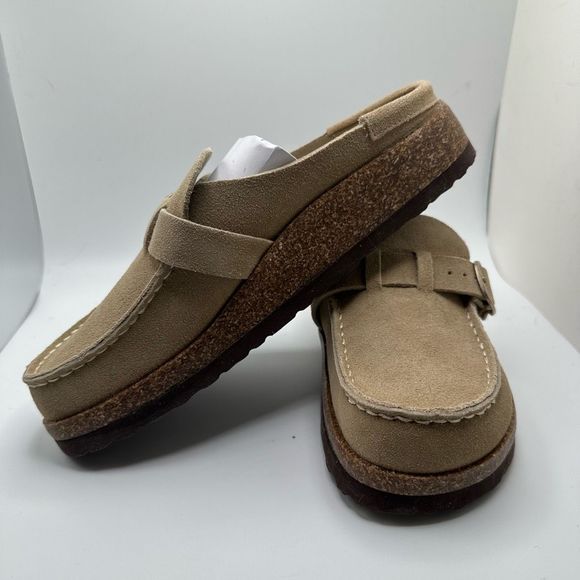 CUSHIONAIRE Women's Genuine Leather Cork Footbed Clog with +Comfort 7.5 WIDE SAN - Picture 7 of 7